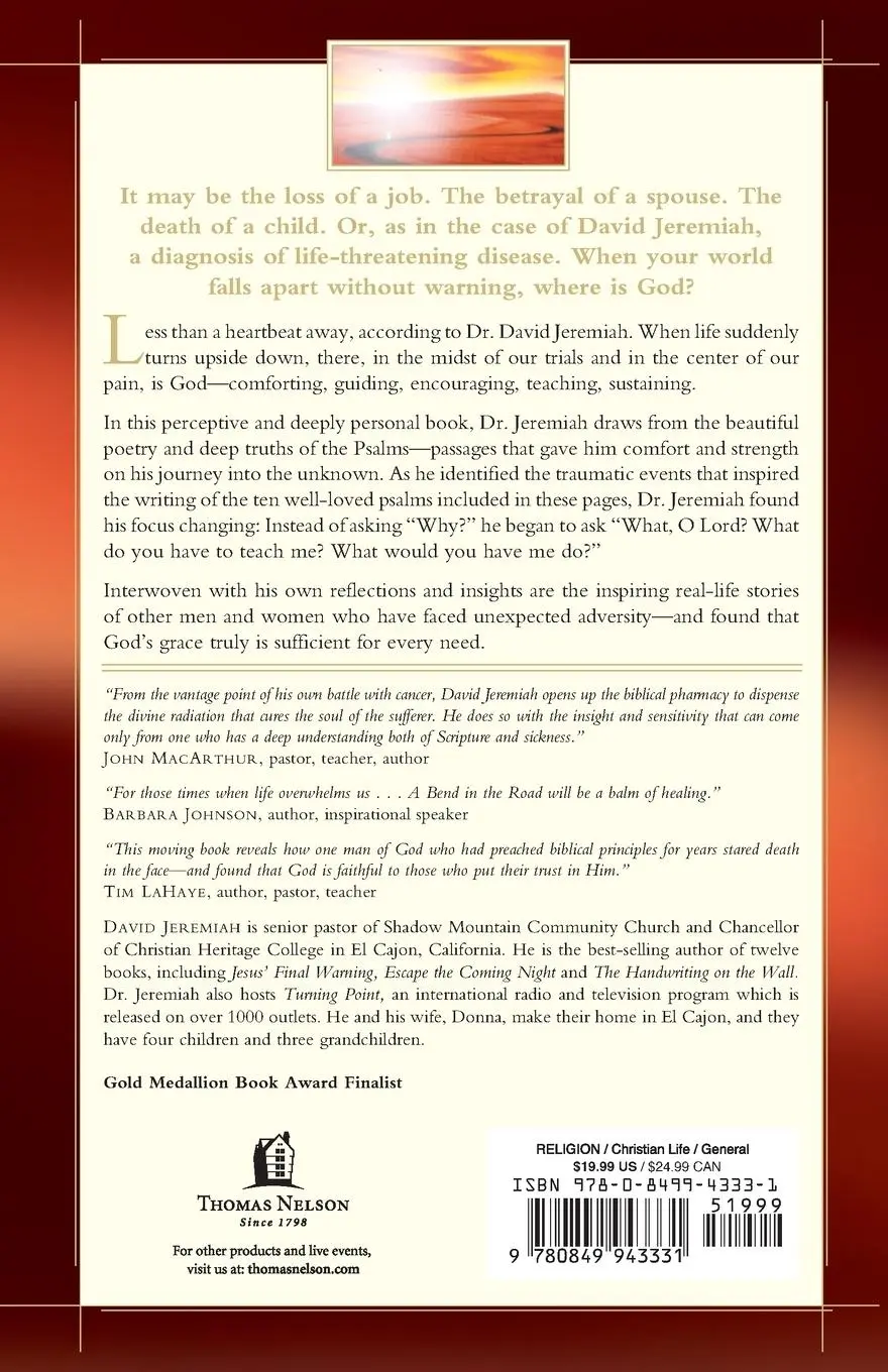 Rückseite: 9780849943331 | A Bend in the Road | Finding God When Your World Caves in | Jeremiah