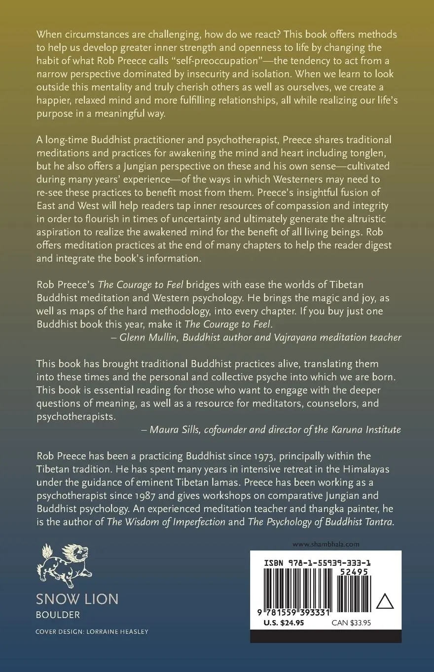 Rückseite: 9781559393331 | The Courage to Feel | Buddhist Practices for Opening to Others | Buch