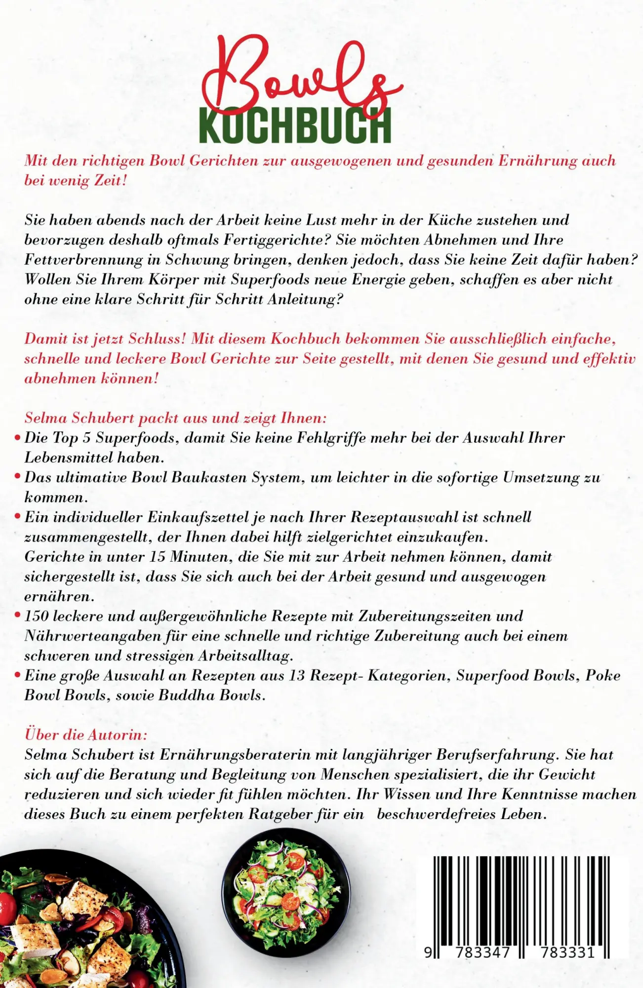 Rückseite: 9783347783331 | Bowls Kochbuch - Mit 150 leckeren und gesunden Rezepten für eine...
