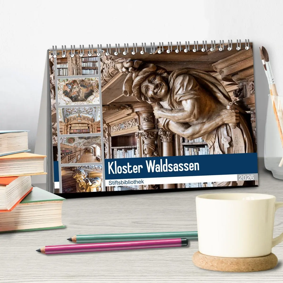 Bild: 9783457743331 | Kloster Waldsassen Stiftsbibliothek (Tischkalender 2026 DIN A5...