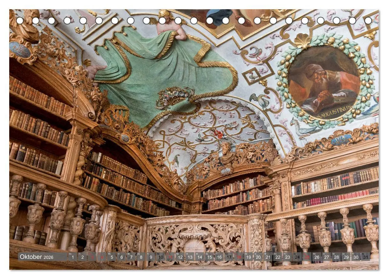 Bild: 9783457743331 | Kloster Waldsassen Stiftsbibliothek (Tischkalender 2026 DIN A5...