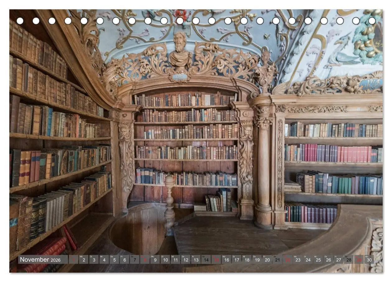 Bild: 9783457743331 | Kloster Waldsassen Stiftsbibliothek (Tischkalender 2026 DIN A5...