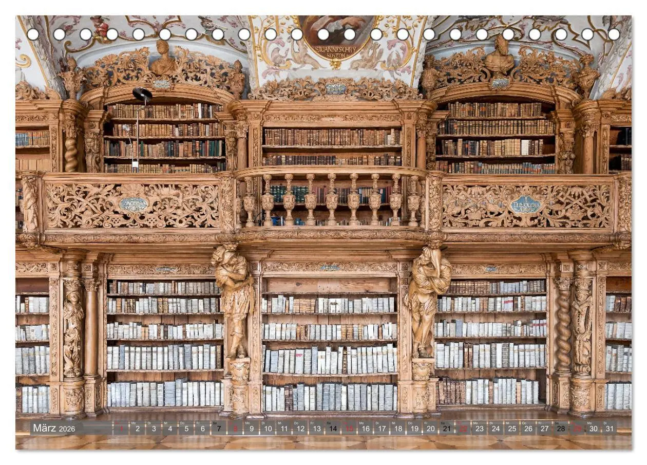 Bild: 9783457743331 | Kloster Waldsassen Stiftsbibliothek (Tischkalender 2026 DIN A5...