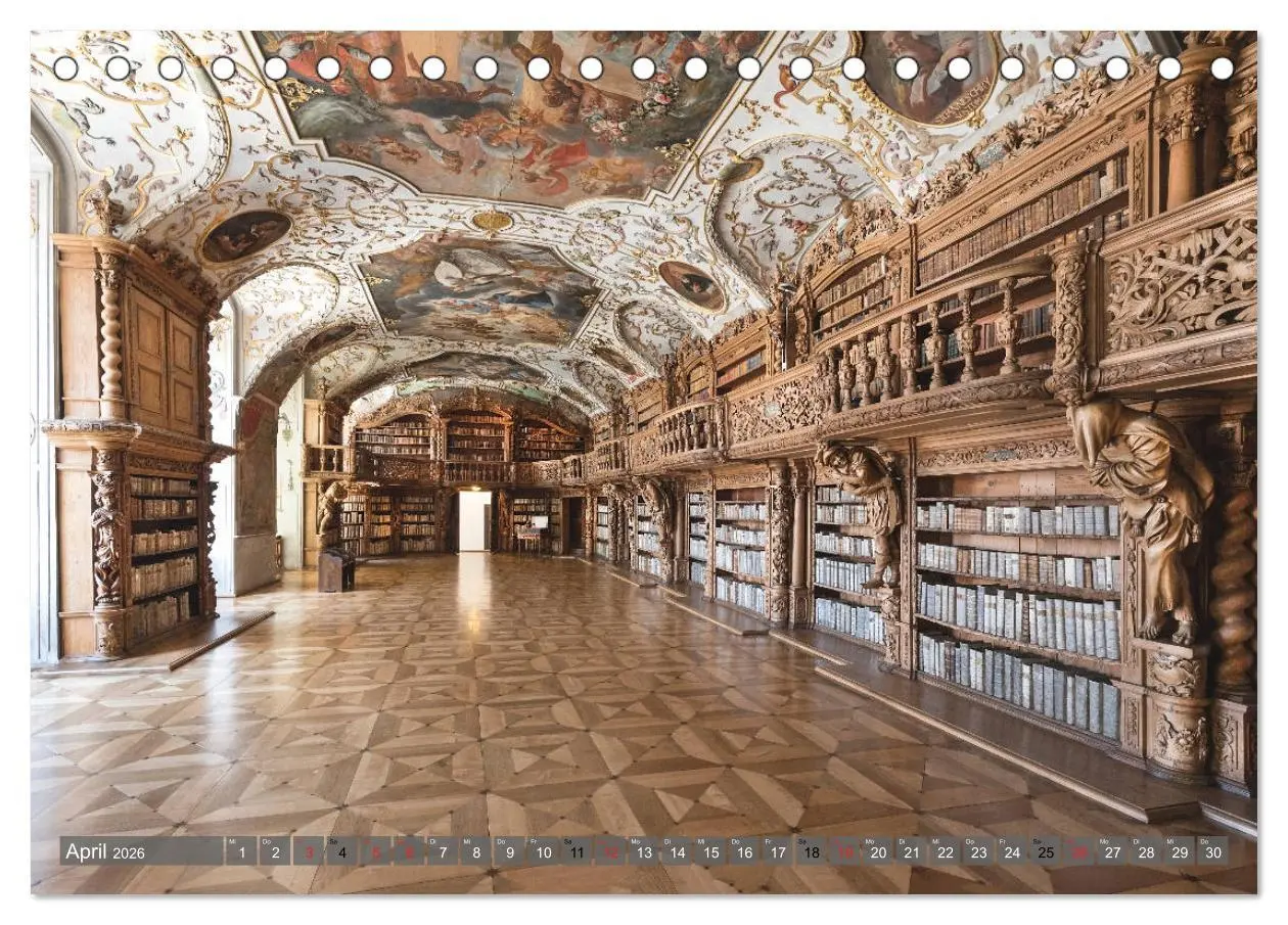 Bild: 9783457743331 | Kloster Waldsassen Stiftsbibliothek (Tischkalender 2026 DIN A5...