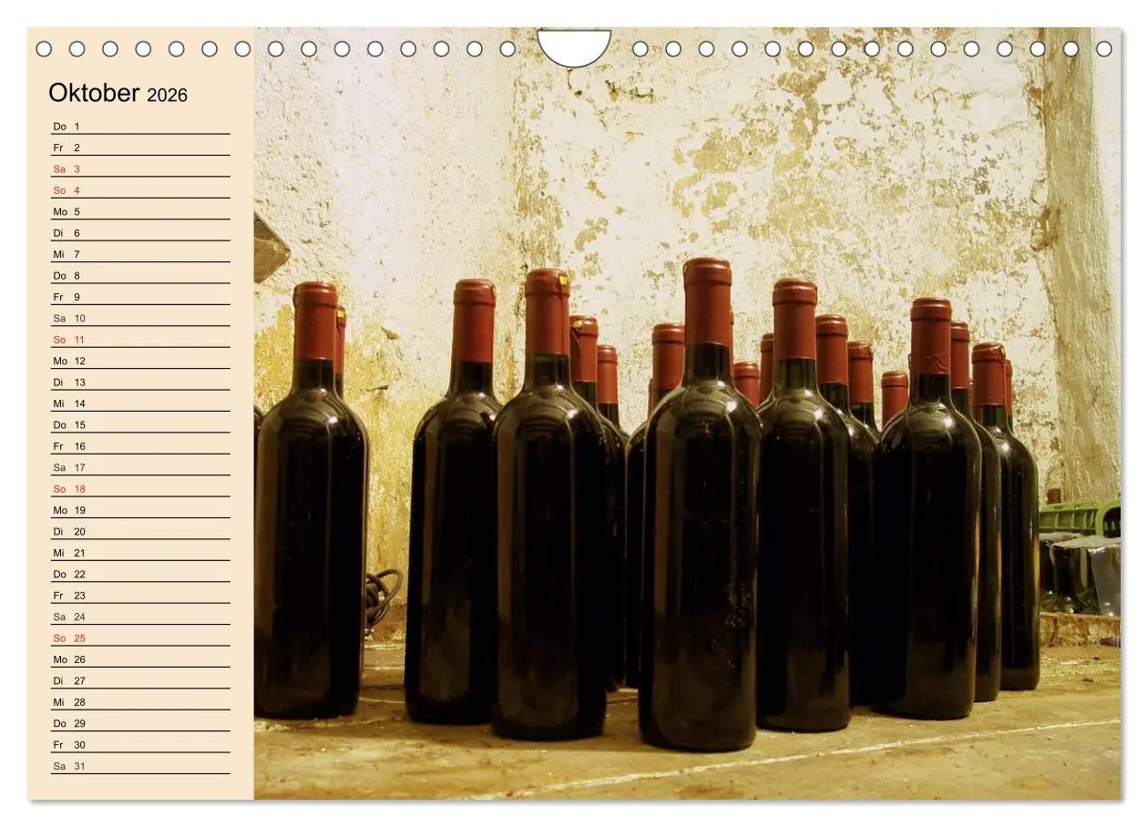 Bild: 9783457983331 | Weinanbau. Von der Traube zum Wein (Wandkalender 2026 DIN A4 quer),...