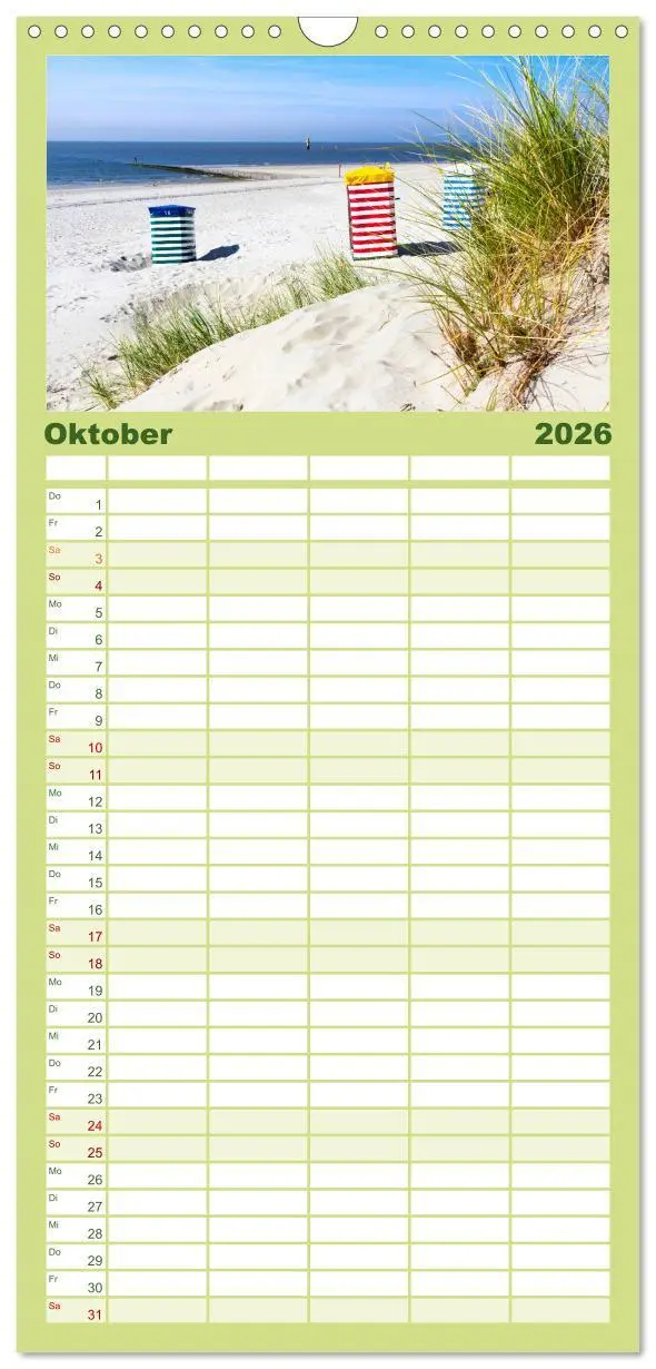 Bild: 9783516523331 | Familienplaner 2026 - Nordsee - Traum mit 5 Spalten (Wandkalender,...