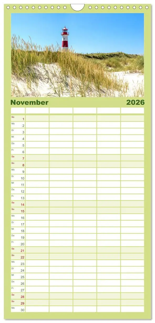 Bild: 9783516523331 | Familienplaner 2026 - Nordsee - Traum mit 5 Spalten (Wandkalender,...