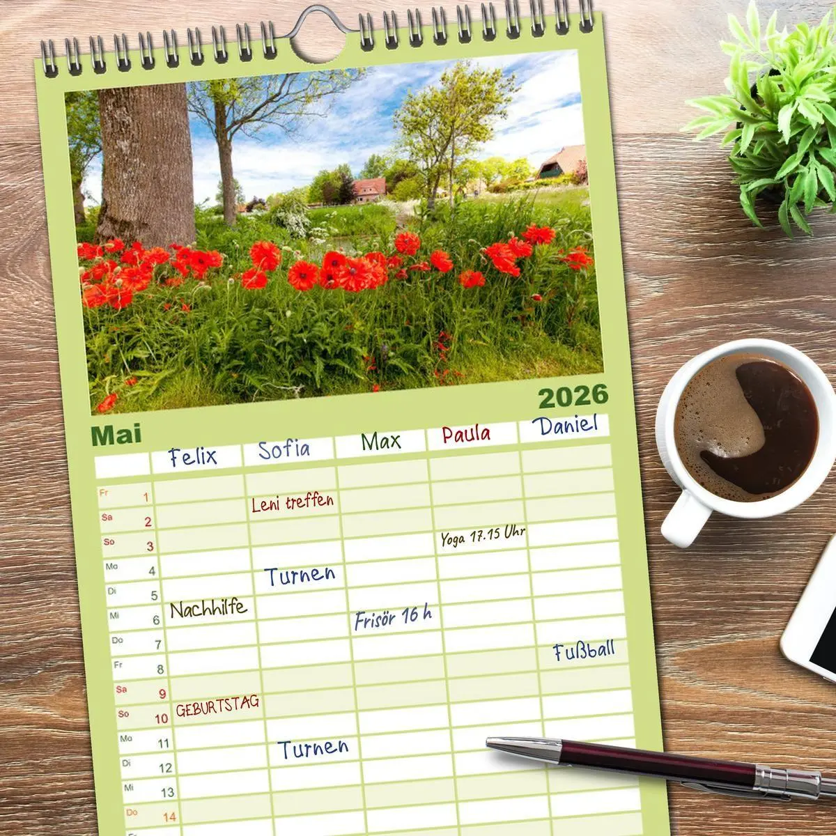 Bild: 9783516523331 | Familienplaner 2026 - Nordsee - Traum mit 5 Spalten (Wandkalender,...