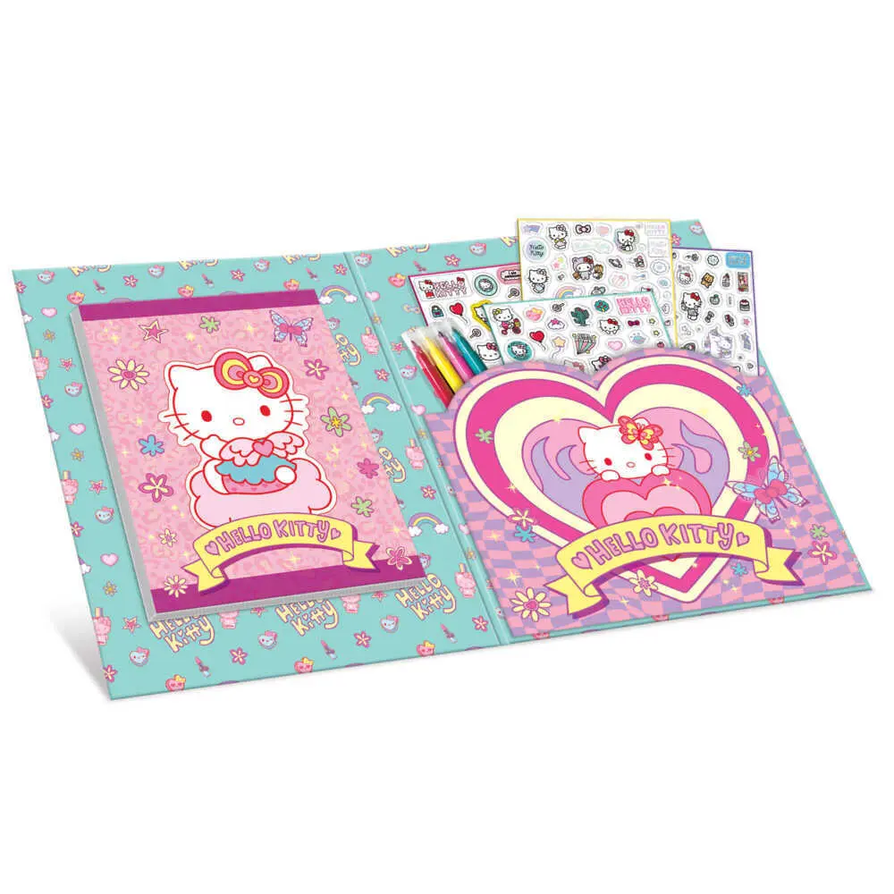 Bild: 9788833513331 | Hello Kitty Super Stickers Ausmalbuch In Display 12 | Taschenbuch