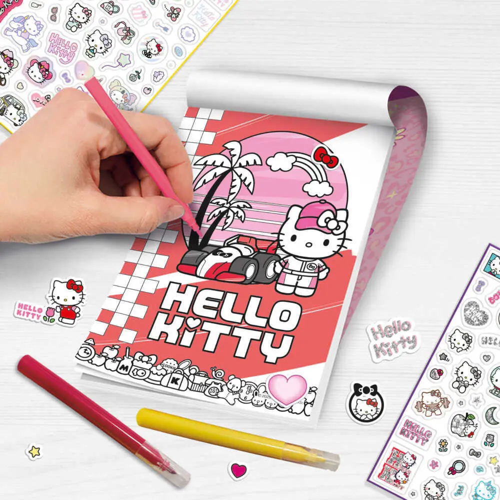 Bild: 9788833513331 | Hello Kitty Super Stickers Ausmalbuch In Display 12 | Taschenbuch