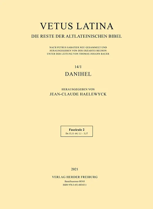 Cover: 9783451003431 | Vetus Latina | Fascicule 2: Dn 13,11-64; 1,1 - 3,17 | Taschenbuch