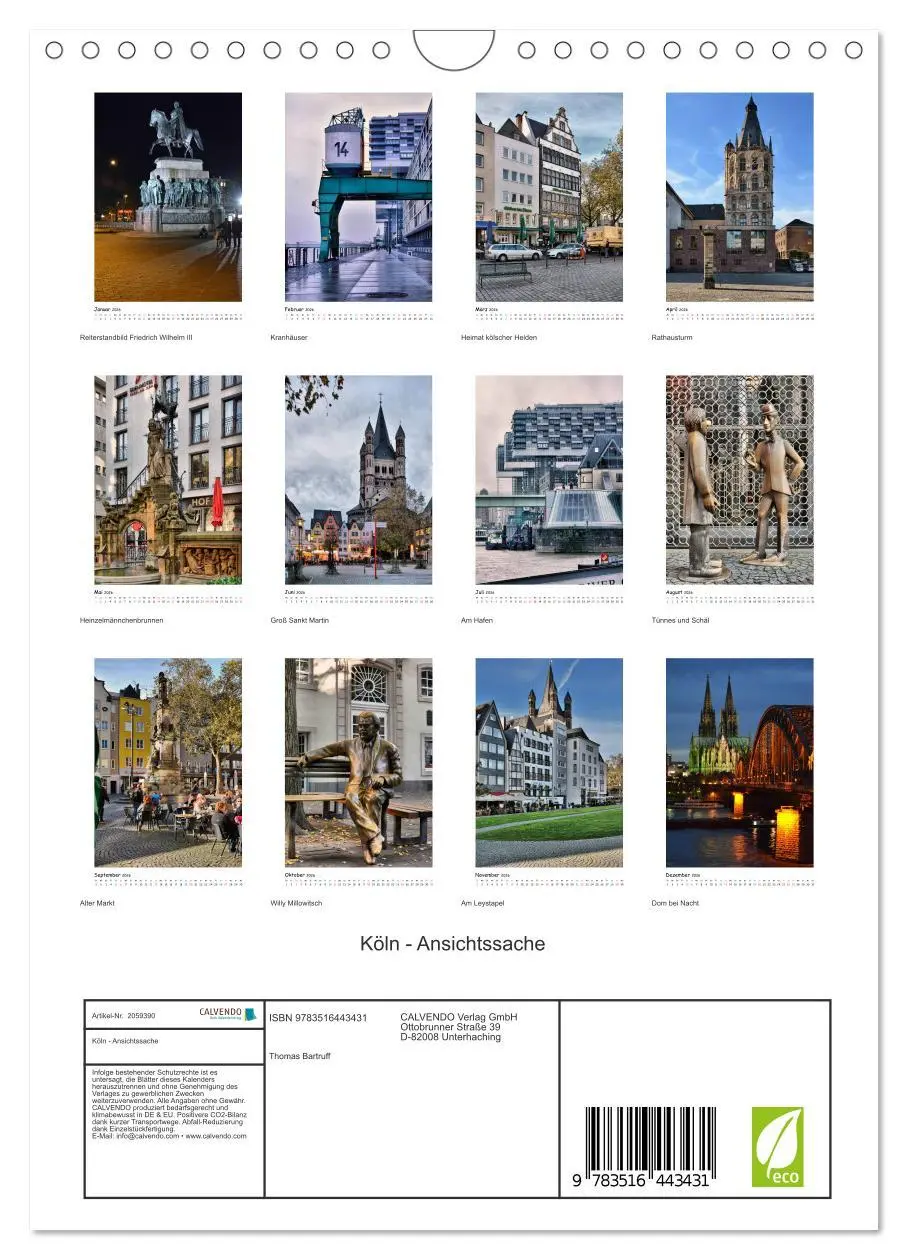 Bild: 9783516443431 | Köln - Ansichtssache (Wandkalender 2026 DIN A4 hoch), CALVENDO...