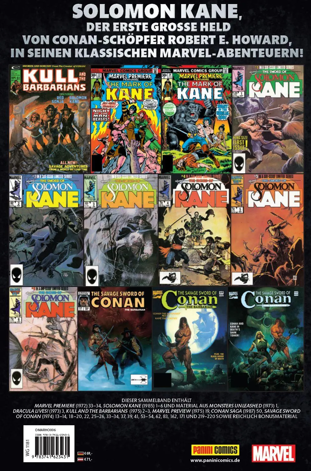 Rückseite: 9783741623431 | Solomon Kane: Classic Collection | Ralph Macchio (u. a.) | Buch | 2021