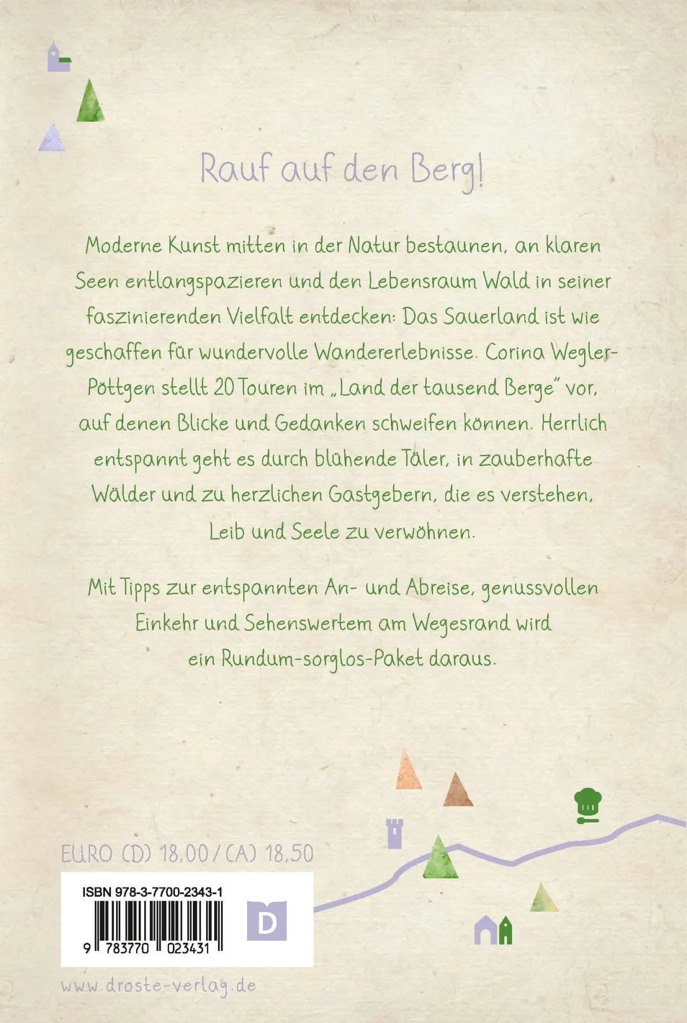 Rückseite: 9783770023431 | Sauerland. Wandern für die Seele | Wohlfühlwege | Wegler-Pöttgen