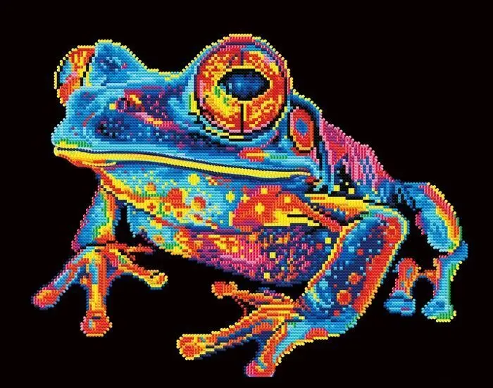 Bild: 4895225943531 | DIAMOND DOTZ - Diamond Painting Neon Baumfrosch | Kit (Bastelset)