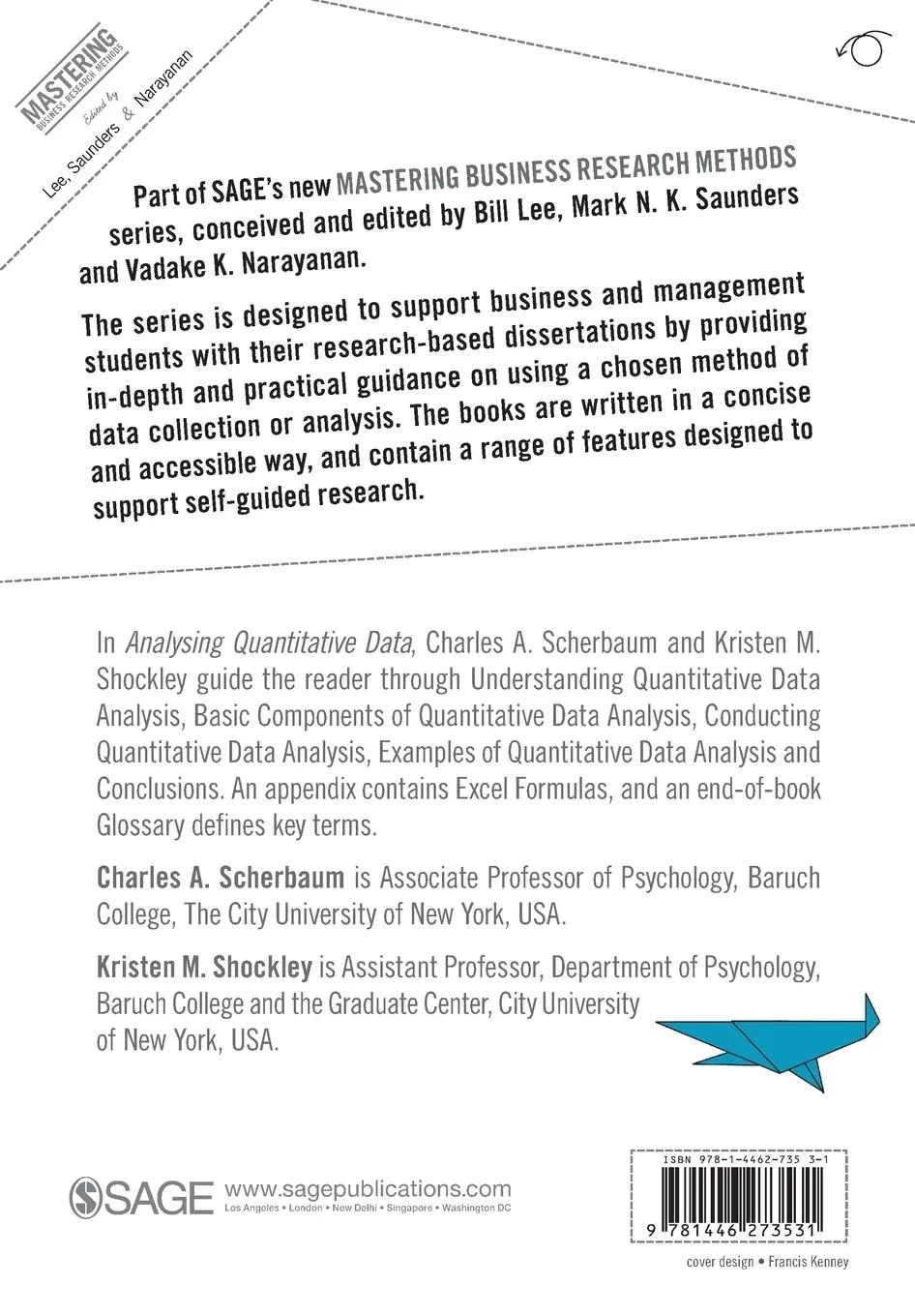 Rückseite: 9781446273531 | Analysing Quantitative Data for Business and Management Students