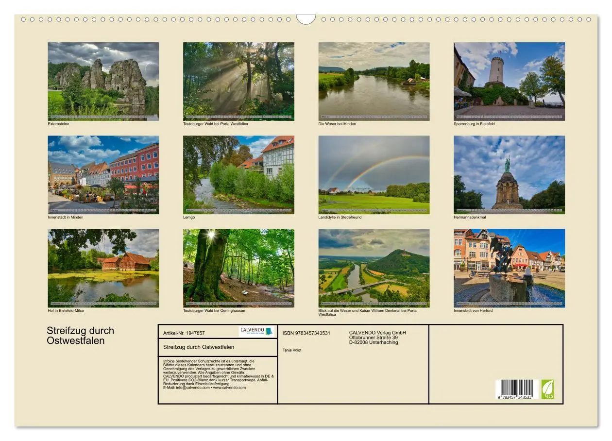 Bild: 9783457343531 | Streifzug durch Ostwestfalen (Wandkalender 2026 DIN A2 quer),...