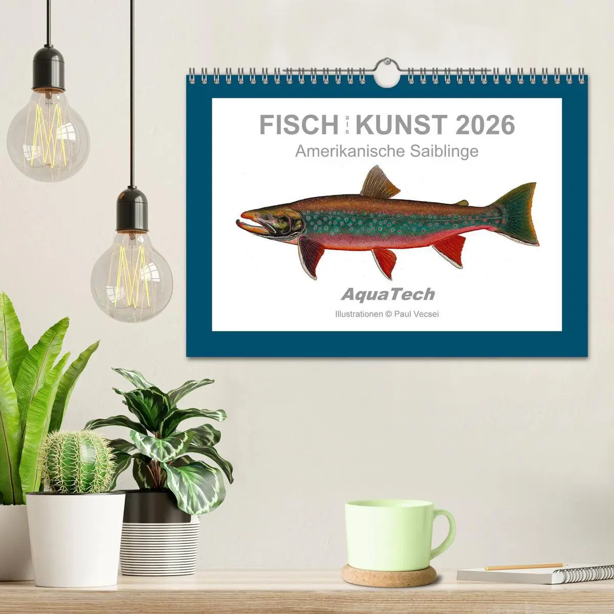 Bild: 9783516503531 | Fisch als Kunst 2026: Amerikanische Saiblinge (Wandkalender 2026...