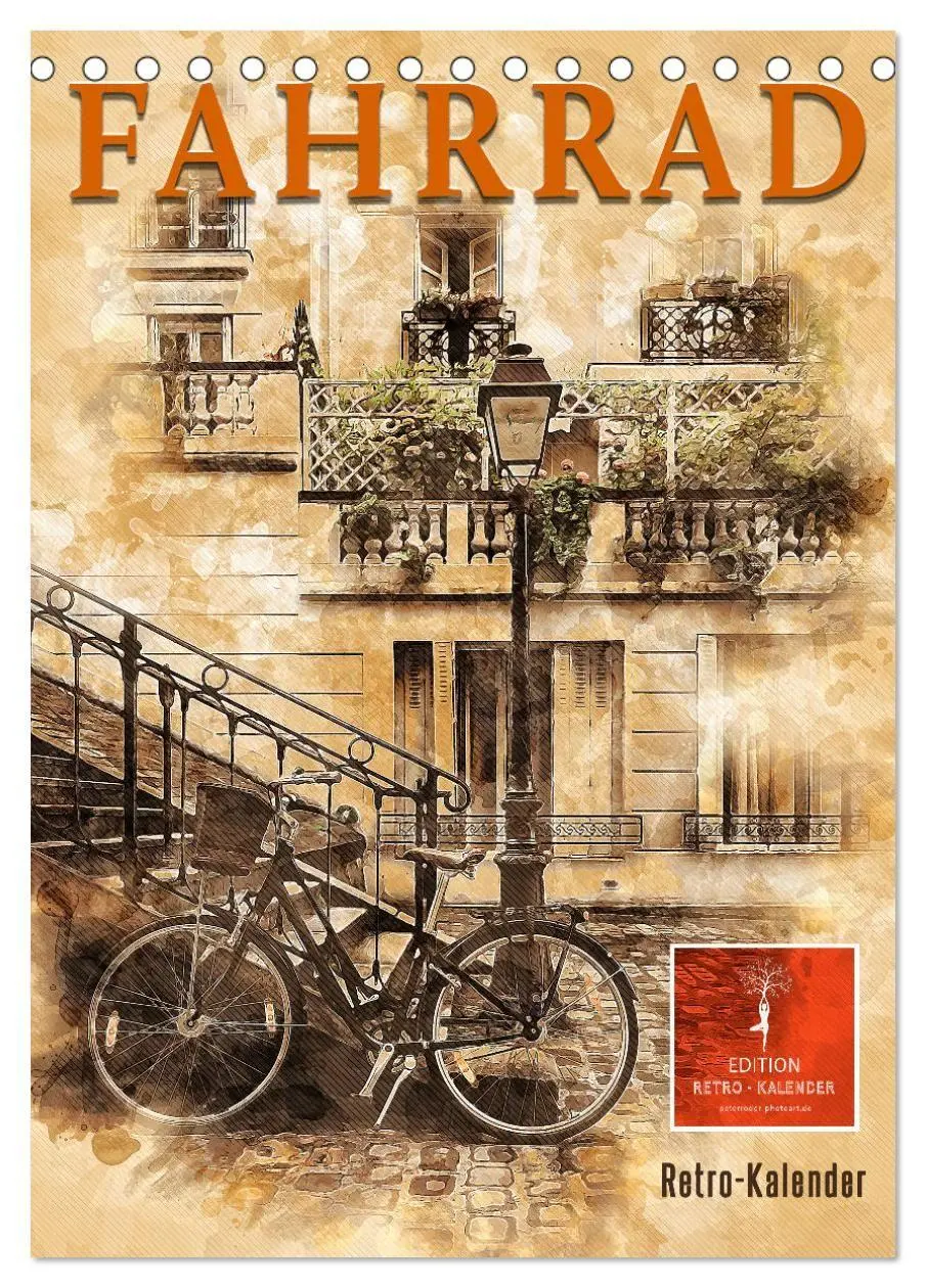 Cover: 9783569523531 | Fahrrad - Retro-Kalender (Tischkalender 2027 DIN A5 hoch), CALVENDO...
