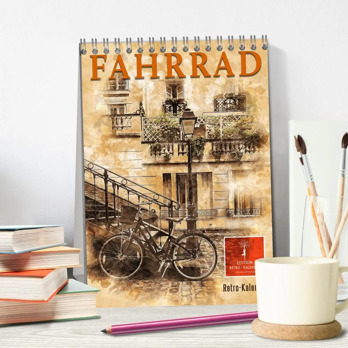 Bild: 9783569523531 | Fahrrad - Retro-Kalender (Tischkalender 2027 DIN A5 hoch), CALVENDO...