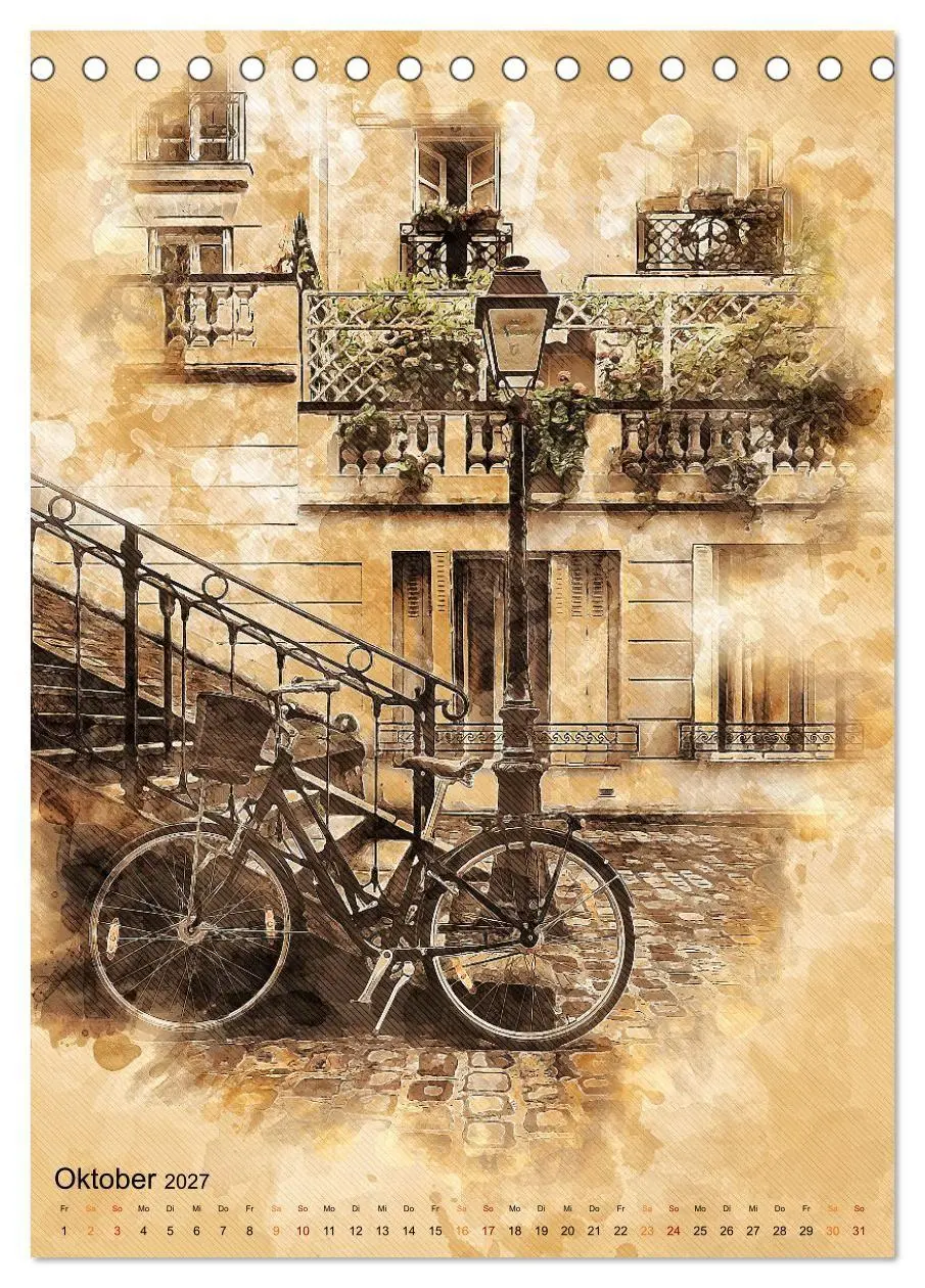Bild: 9783569523531 | Fahrrad - Retro-Kalender (Tischkalender 2027 DIN A5 hoch), CALVENDO...