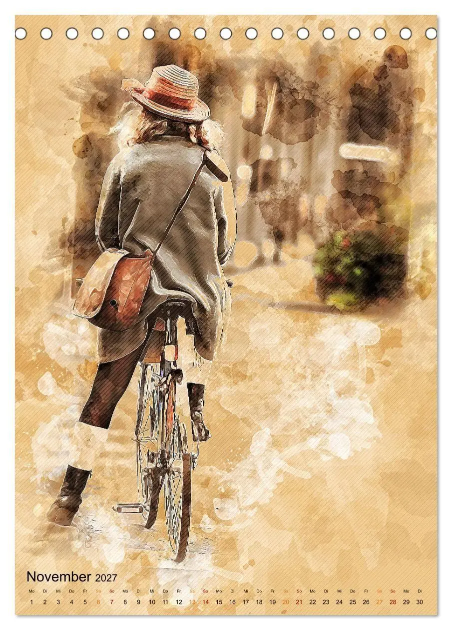 Bild: 9783569523531 | Fahrrad - Retro-Kalender (Tischkalender 2027 DIN A5 hoch), CALVENDO...