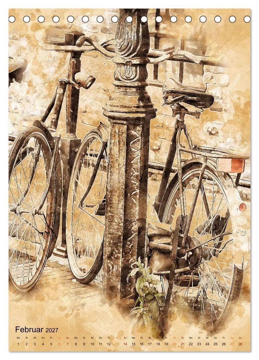 Bild: 9783569523531 | Fahrrad - Retro-Kalender (Tischkalender 2027 DIN A5 hoch), CALVENDO...