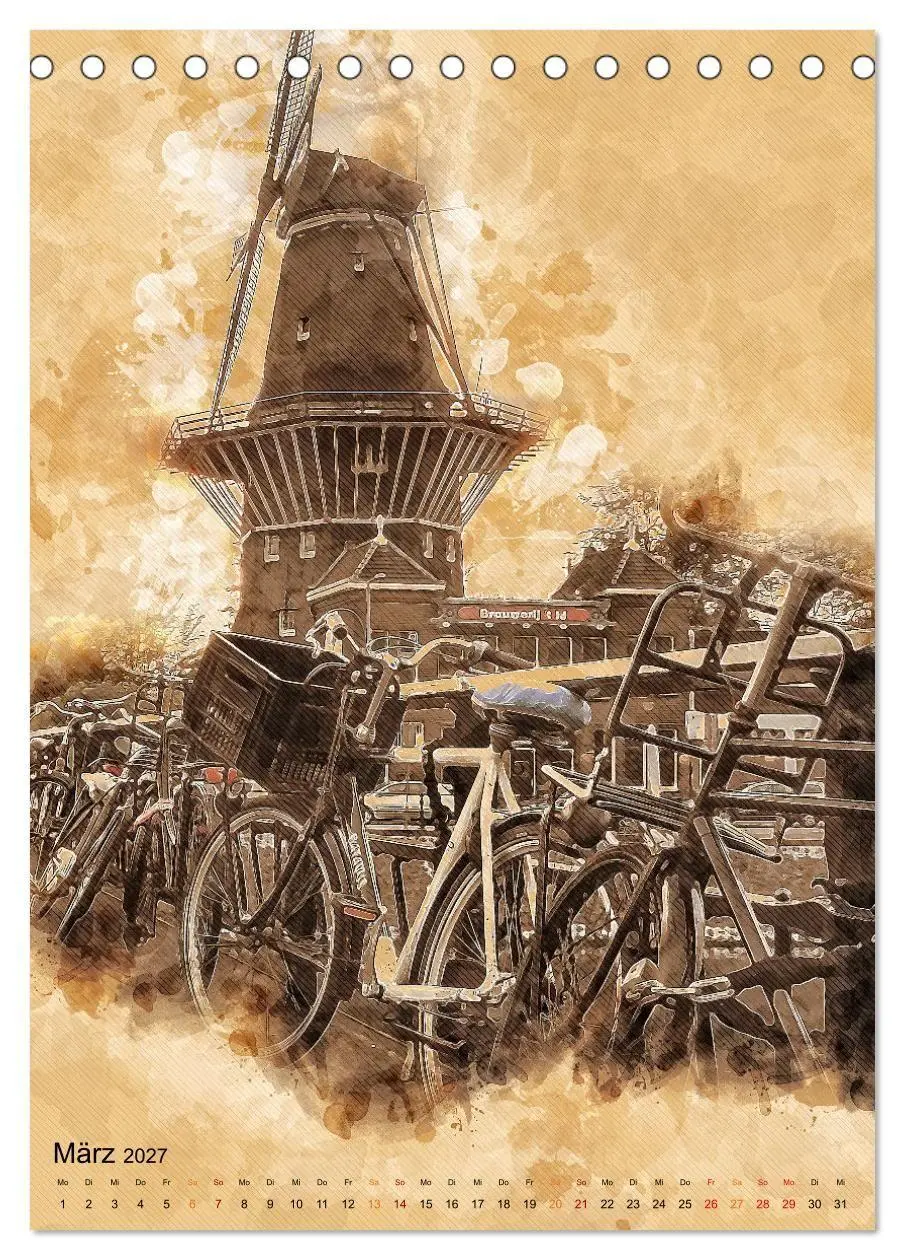Bild: 9783569523531 | Fahrrad - Retro-Kalender (Tischkalender 2027 DIN A5 hoch), CALVENDO...