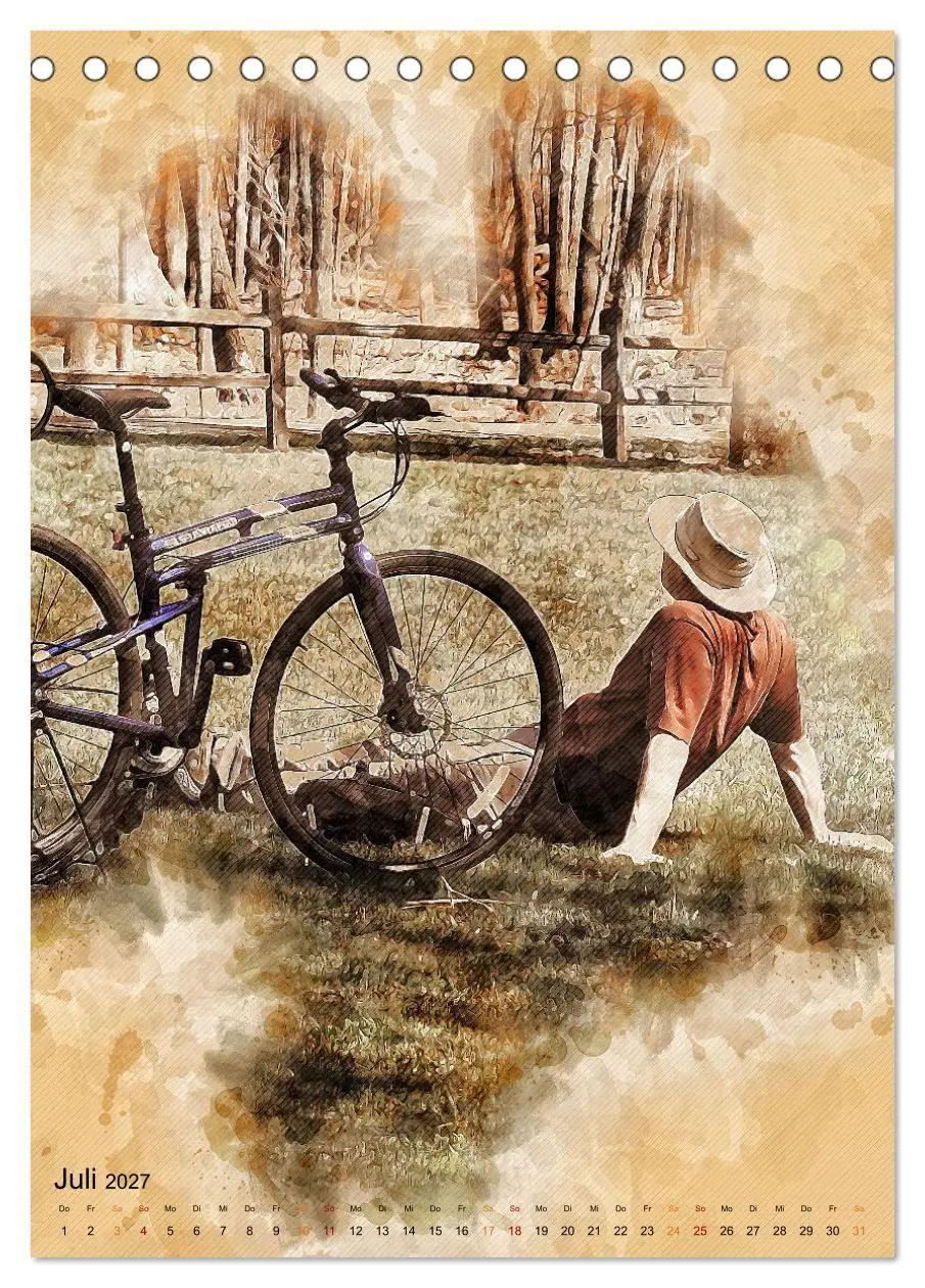 Bild: 9783569523531 | Fahrrad - Retro-Kalender (Tischkalender 2027 DIN A5 hoch), CALVENDO...
