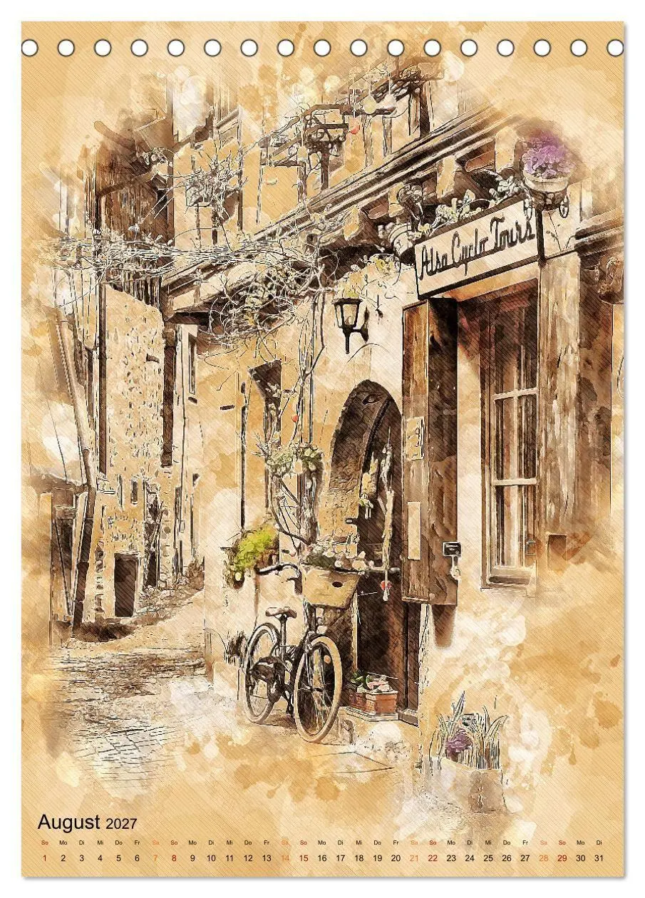 Bild: 9783569523531 | Fahrrad - Retro-Kalender (Tischkalender 2027 DIN A5 hoch), CALVENDO...