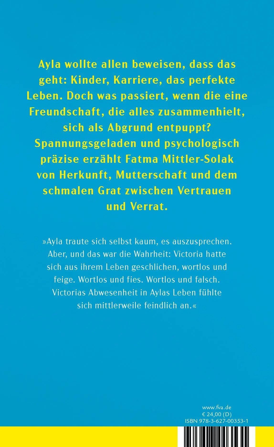 Autor: 9783627003531 | Mondblau | Fatma Mittler-Solak | Buch | Debütromane in der FVA | 2026