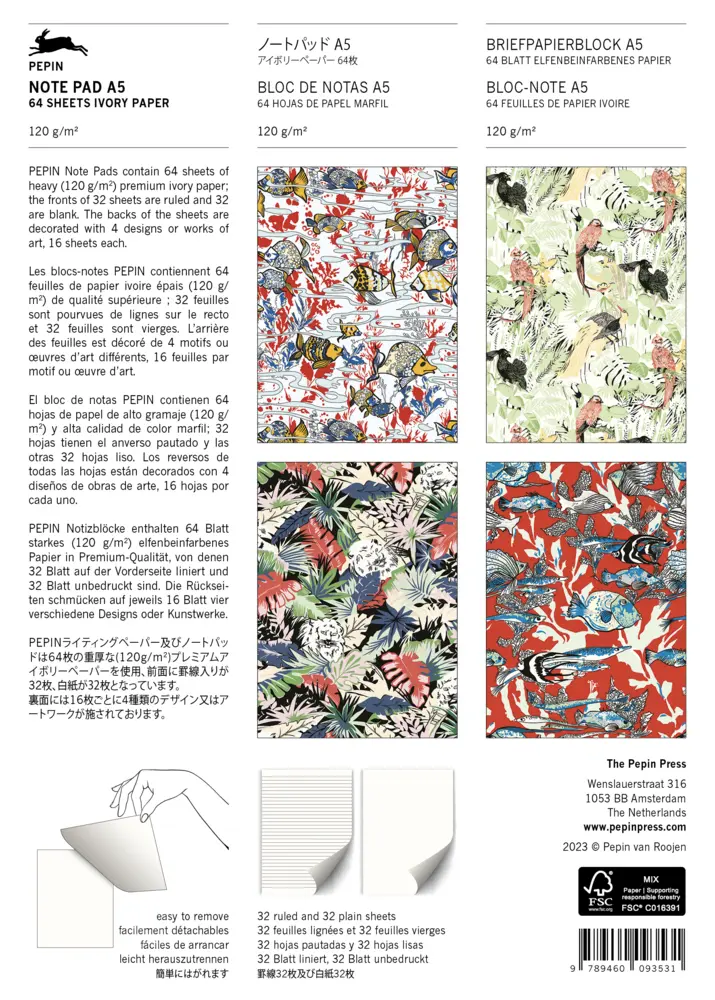 Bild: 9789460093531 | Fanciful Nature | Writing Paper &amp; Note Pad A5 | Pepin van Roojen