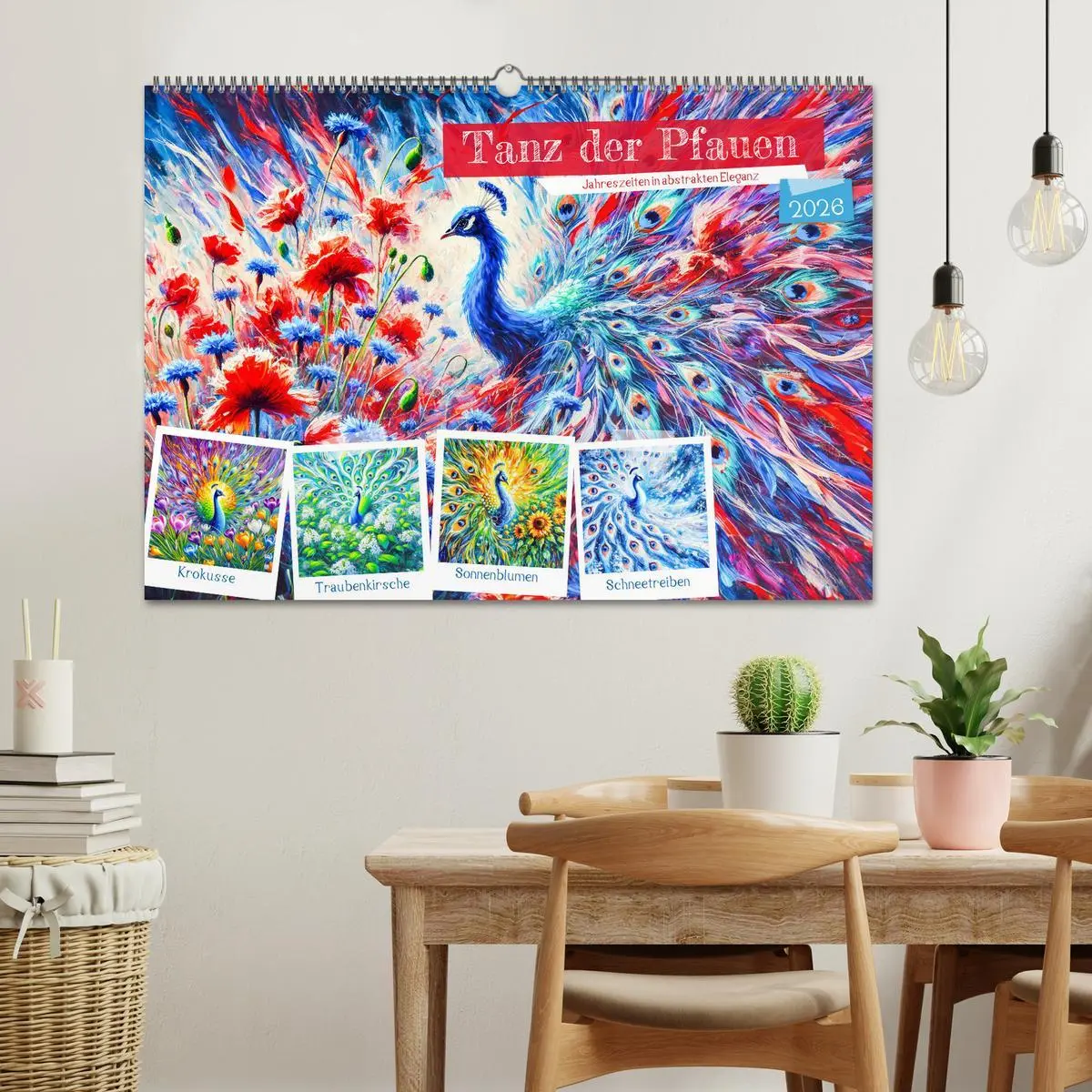 Bild: 9783457333631 | Tanz der Pfauen - Jahreszeiten in abstrakter Eleganz (Wandkalender...