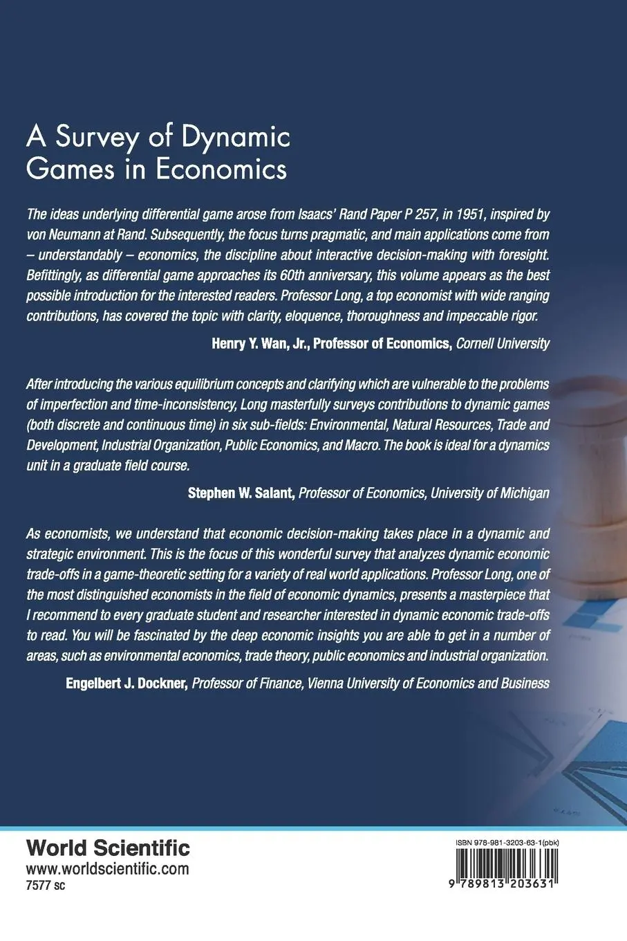 Rückseite: 9789813203631 | SURVEY OF DYNAMIC GAMES IN ECON..,A (V1) | Long Ngo van | Taschenbuch