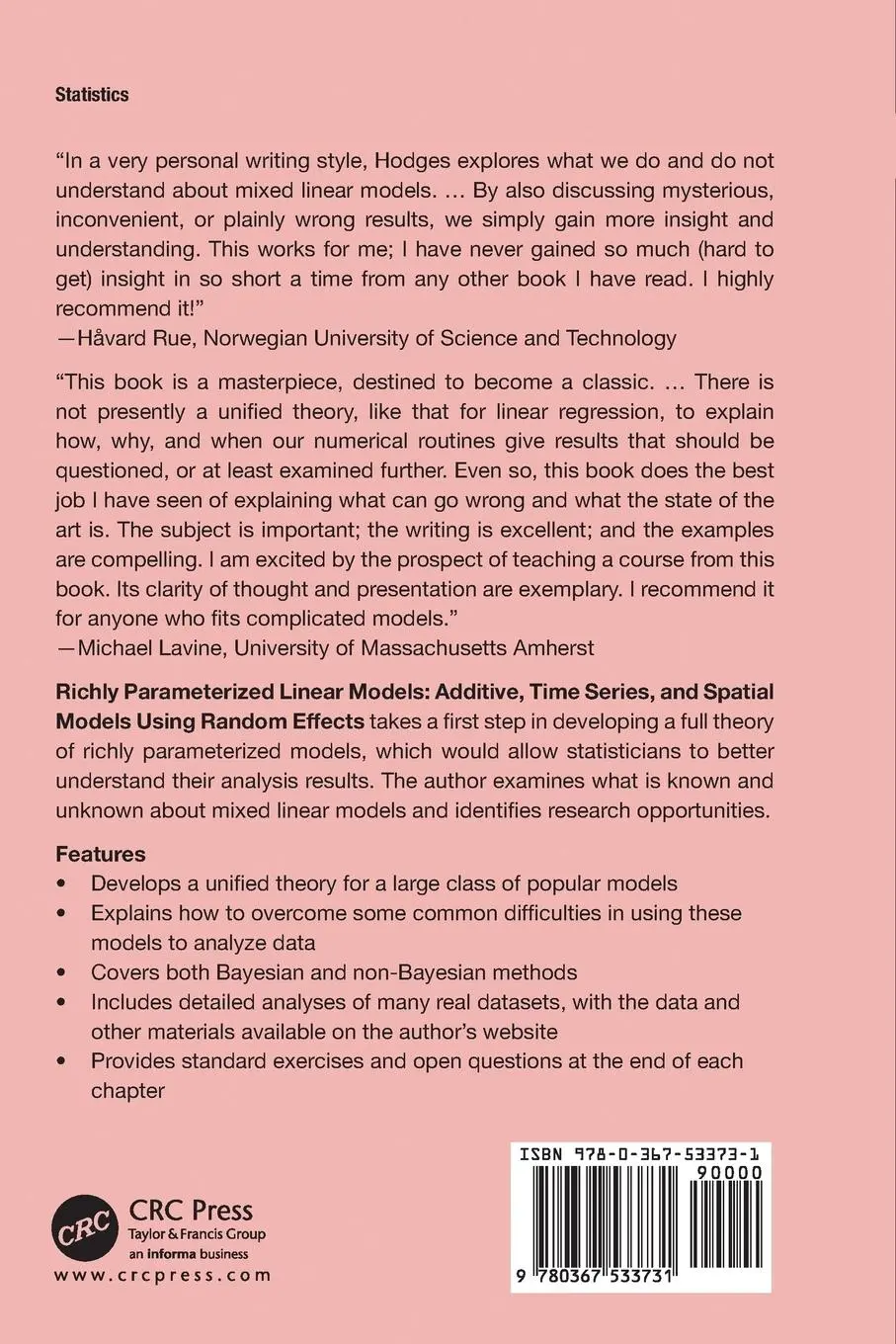 Rückseite: 9780367533731 | Richly Parameterized Linear Models | James S. Hodges | Taschenbuch