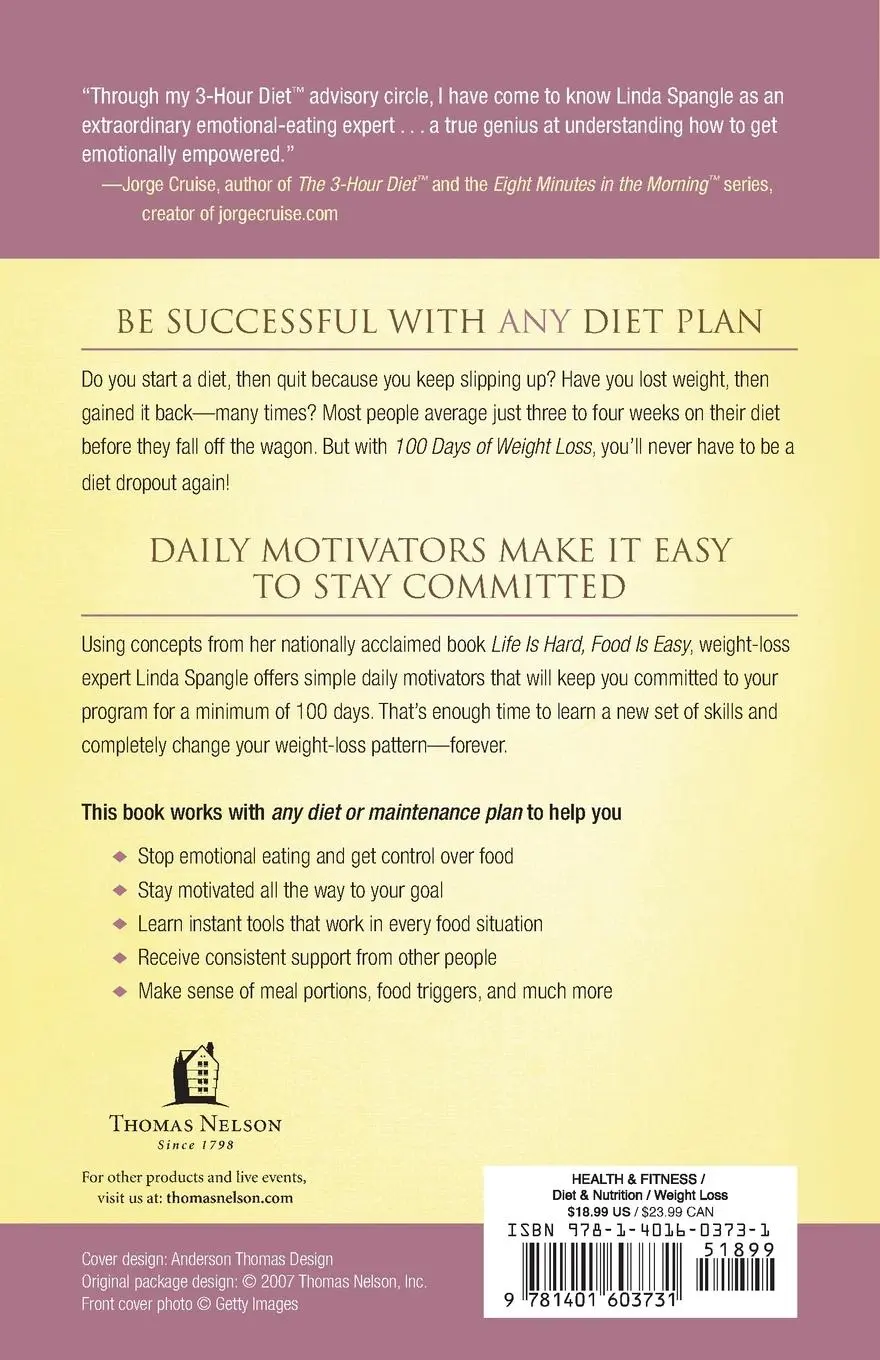 Rückseite: 9781401603731 | The 100 Days of Weight Loss | Linda Spangle | Taschenbuch | Englisch
