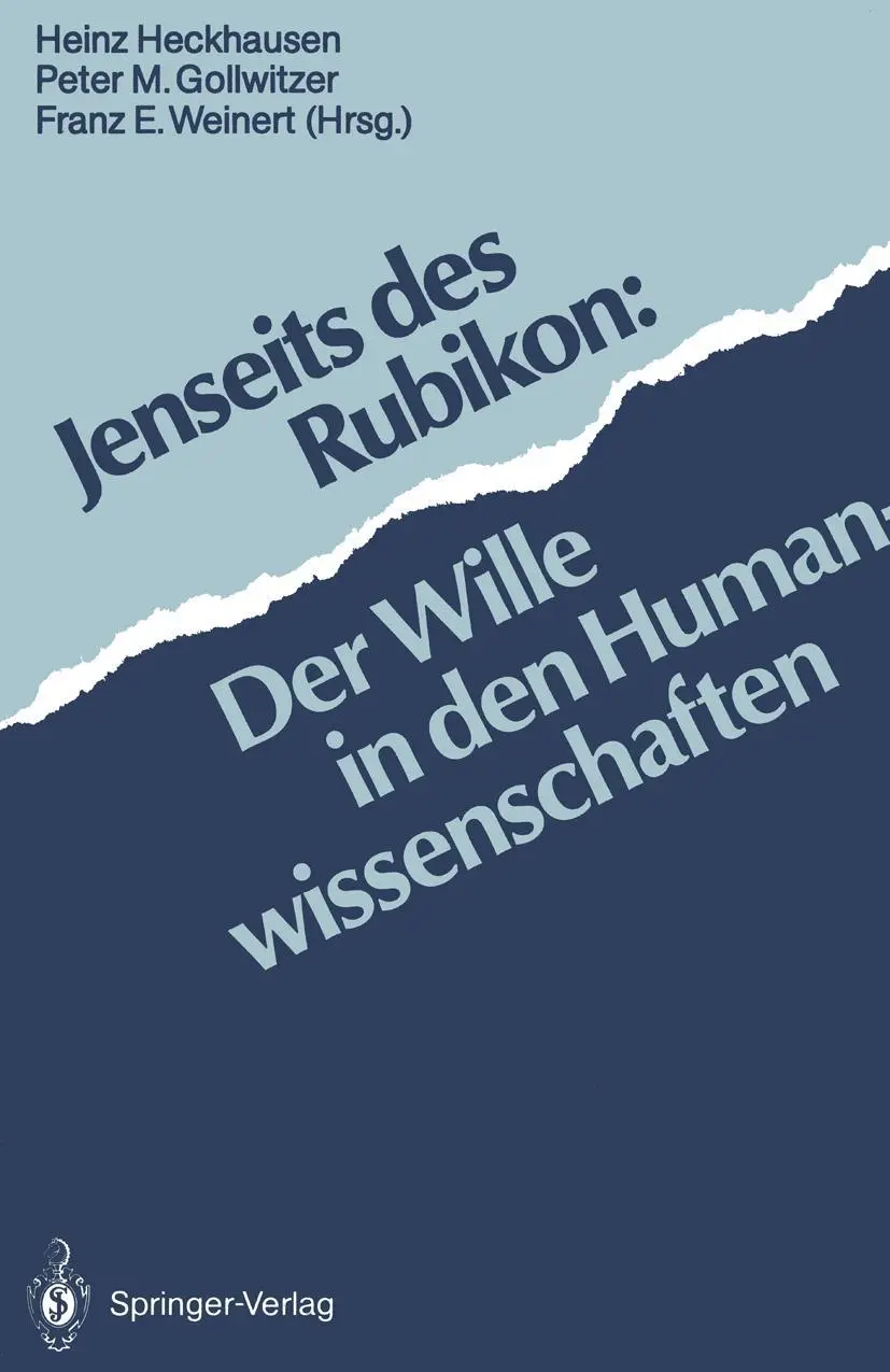 Cover: 9783540173731 | Jenseits des Rubikon | Der Wille in den Humanwissenschaften | Buch