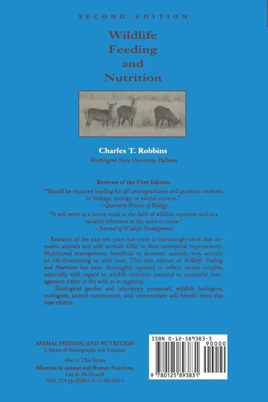 Rückseite: 9780125893831 | Wildlife Feeding and Nutrition | Charles T. Robbins | Taschenbuch