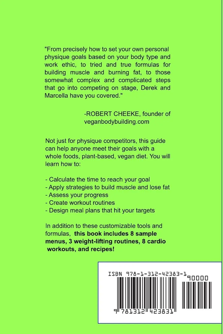 Rückseite: 9781312423831 | The Vegan Muscle &amp; Fitness Guide to Bodybuilding Competitions | Buch