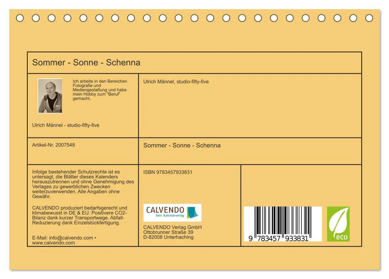 Bild: 9783457933831 | Sommer - Sonne - Schenna (Tischkalender 2026 DIN A5 quer), CALVENDO...