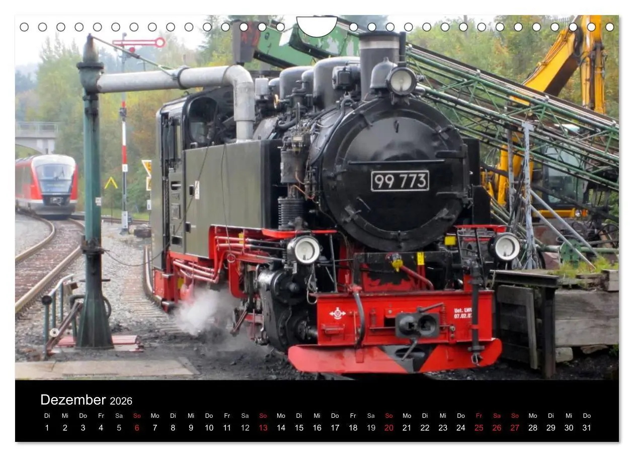 Bild: 9783516023831 | Sächsische Dampfeisenbahnen 2026 (Wandkalender 2026 DIN A4 quer),...