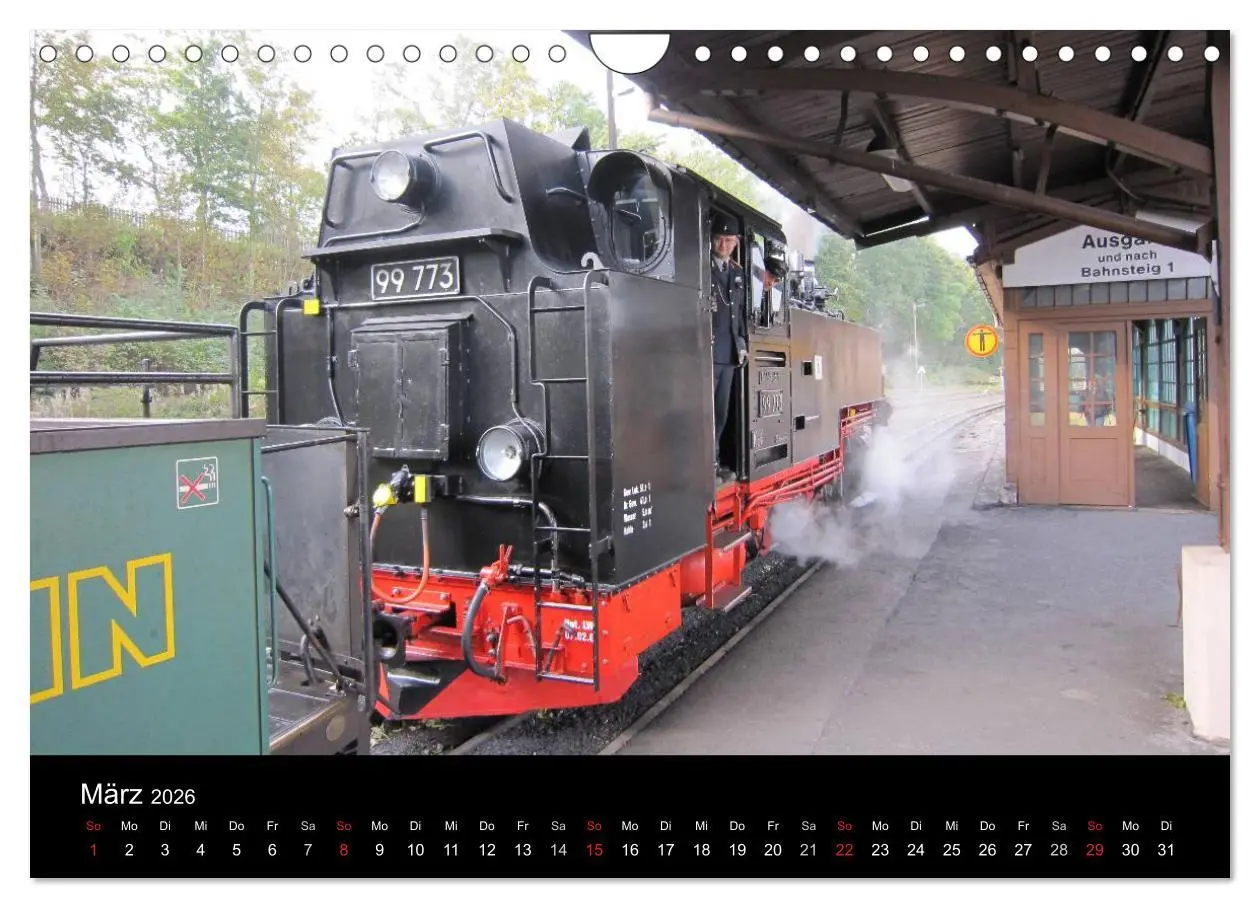 Bild: 9783516023831 | Sächsische Dampfeisenbahnen 2026 (Wandkalender 2026 DIN A4 quer),...