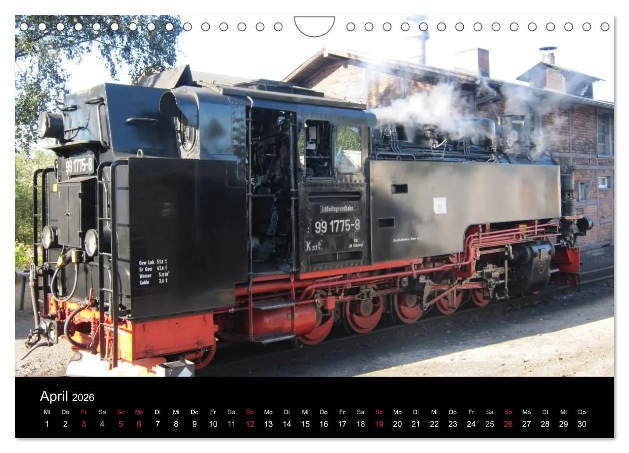 Bild: 9783516023831 | Sächsische Dampfeisenbahnen 2026 (Wandkalender 2026 DIN A4 quer),...