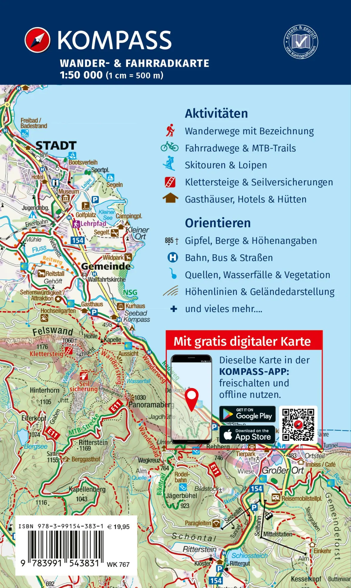 Rückseite: 9783991543831 | KOMPASS Wanderkarten-Set 767 Schwäbische Alb (4 Karten) 1:50.000