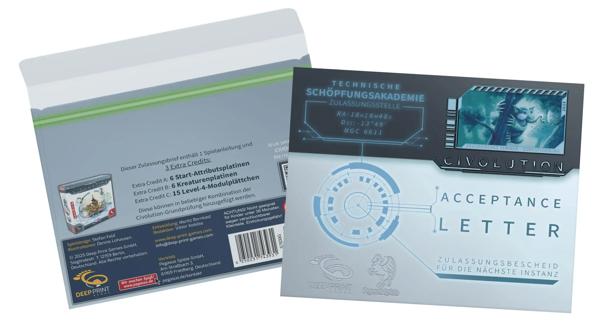 Cover: 4250231743931 | Civolution: Acceptance Letter [Erweiterung] (Deep Print Games) | Spiel