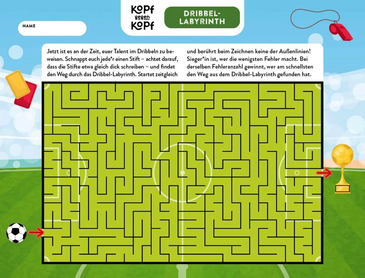 Bild: 4260478343931 | Der ultimative Spielblock: Kopf gegen Kopf - Fußball: Ran an den Ball!