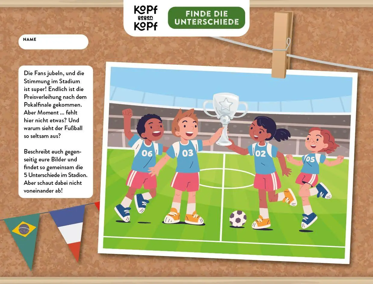 Bild: 4260478343931 | Der ultimative Spielblock: Kopf gegen Kopf - Fußball: Ran an den Ball!