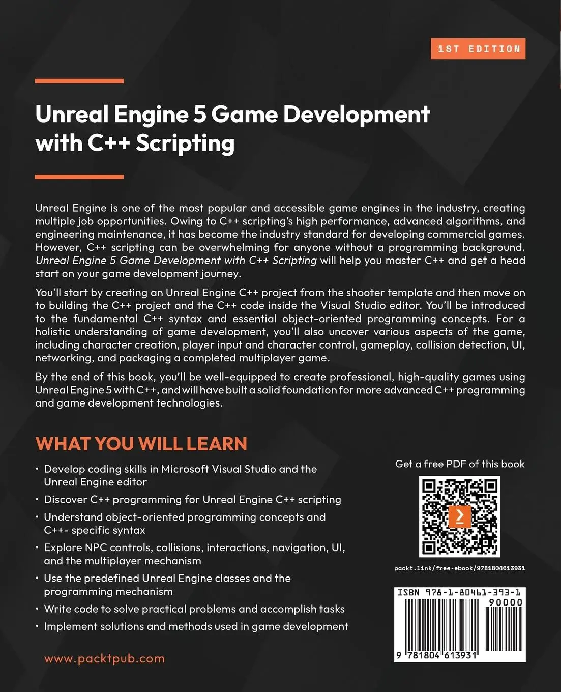 Rückseite: 9781804613931 | Unreal Engine 5 Game Development with C++ Scripting | Zhenyu George Li
