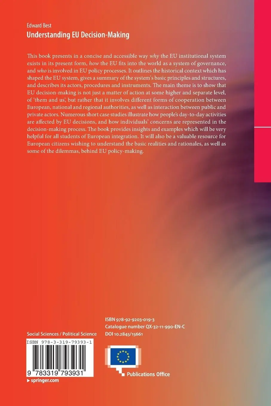 Rückseite: 9783319793931 | Understanding EU Decision-Making | Edward Best | Taschenbuch | xxi