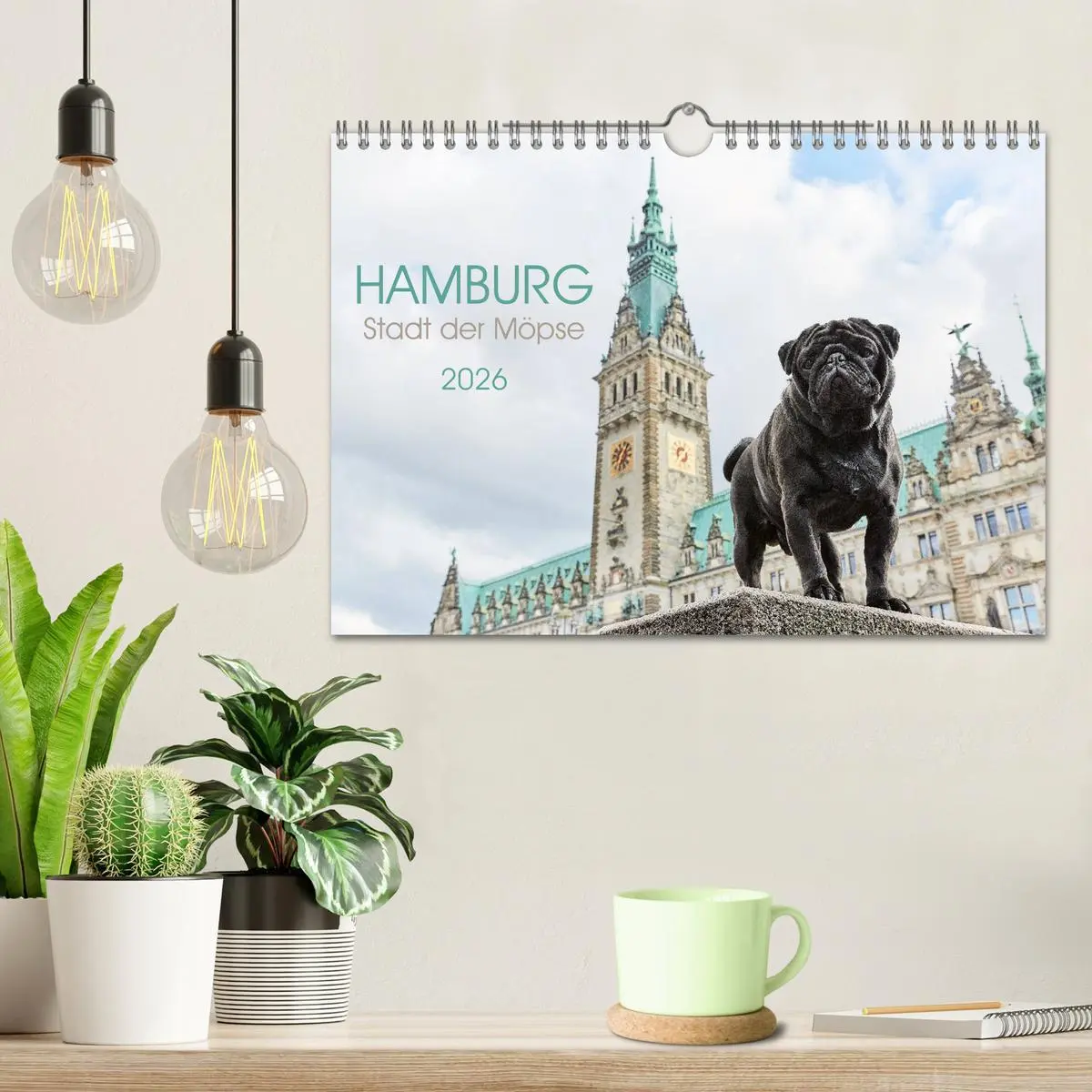 Bild: 9783457853931 | Hamburg - Stadt der Möpse (Wandkalender 2026 DIN A4 quer), CALVENDO...